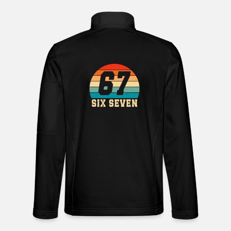 67 Six Seven Brainrot - Veste en tissu softshell Unisexe - noir