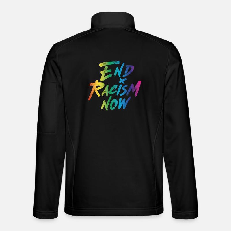 End Racism Now - Unisex Softshell Jacket - black