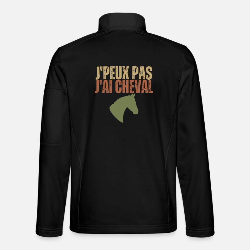 I can't I have horse - Unisex Softshell Jacket - black