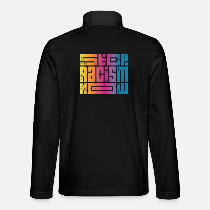 Stop Racism Now - Unisex Softshell Jacket - black