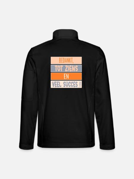 Merci - Bonne chance - Veste en tissu softshell Unisexe - noir - Dos