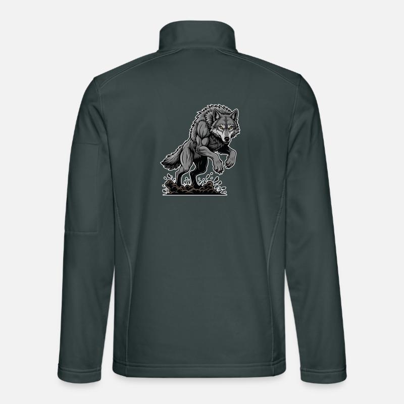 Loup Garou Puissant Course Mascotte Wolf Veste en tissu softshell Unisexe