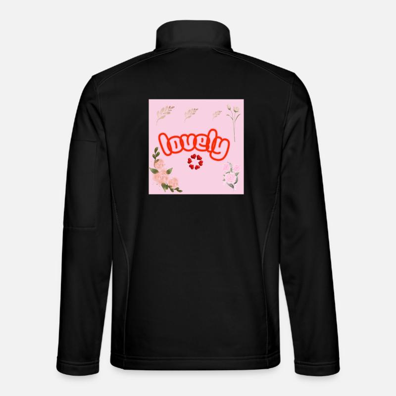 Lucky Neon Floral on Pink - Unisex Softshell Jacket - black
