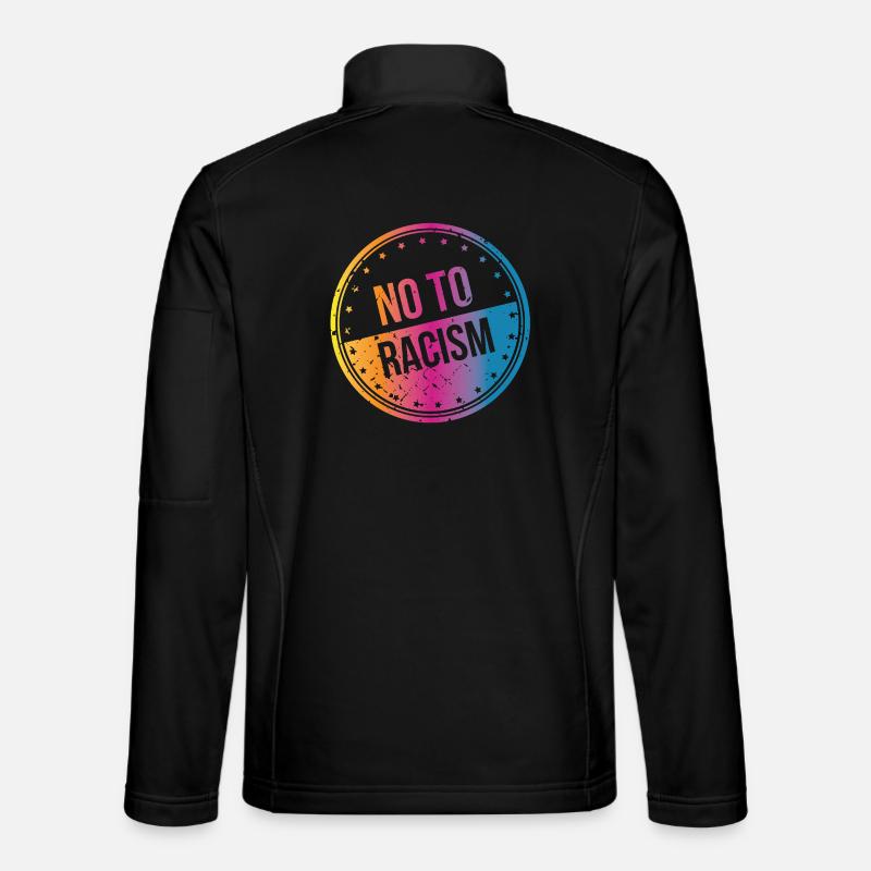No to Racism - Unisex Softshelljacke - Schwarz