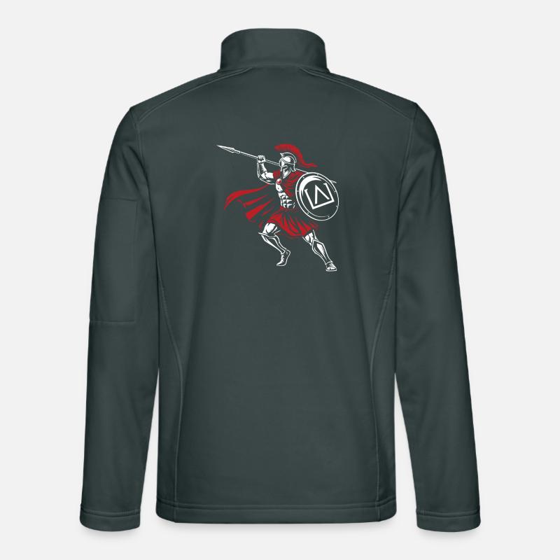 Spartan Spear Attack Mascot Spartan Spear Unisex Softshell Jacket