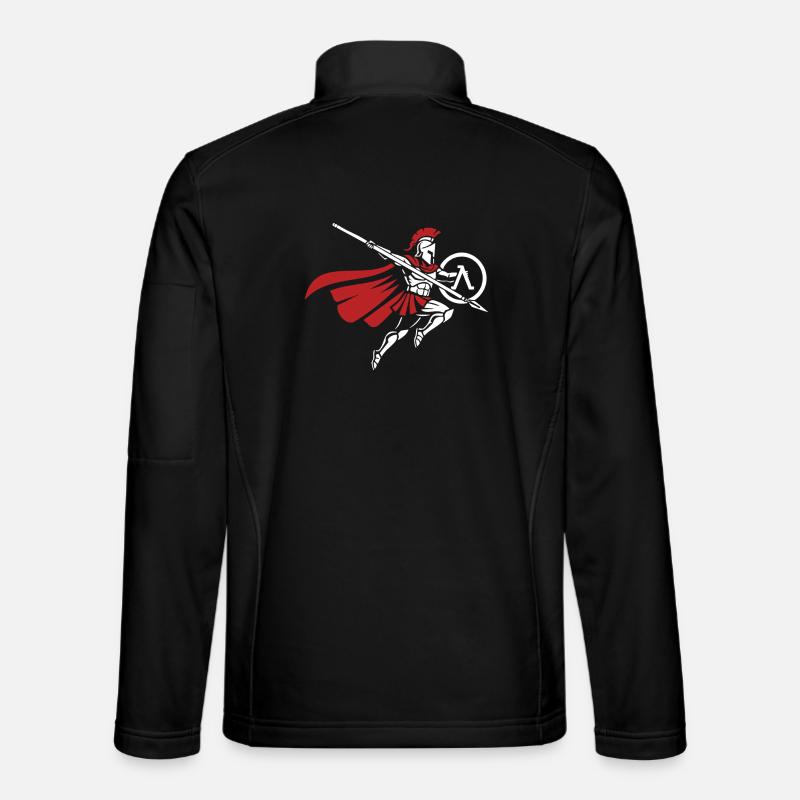 Spartan Spear Jump Maskottchen Spartan Strike - Unisex Softshelljacke - Schwarz