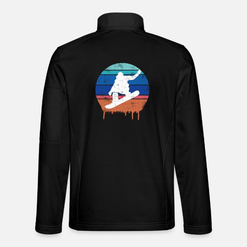 Snowboard rétro Veste en tissu softshell Unisexe