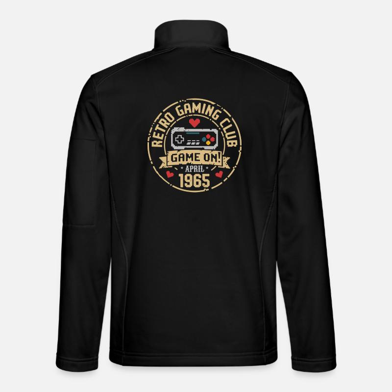 Avril 1965 Anniversaire avril 1965 Rétro Veste en tissu softshell Unisexe