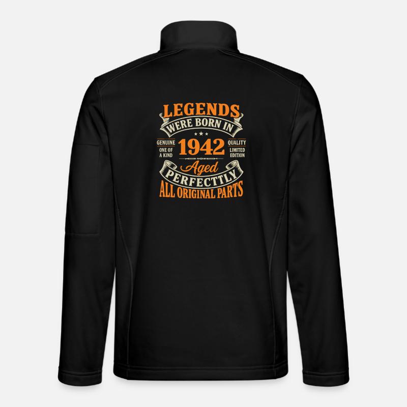 Legends born 1942 Perfect Age - Unisex Softshell Jacket - black