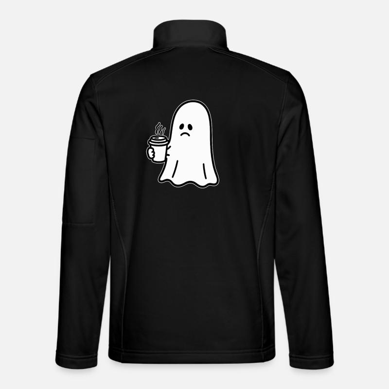 Geist Kaffee Halloween Süßes oder Saures - Unisex Softshelljacke - Schwarz