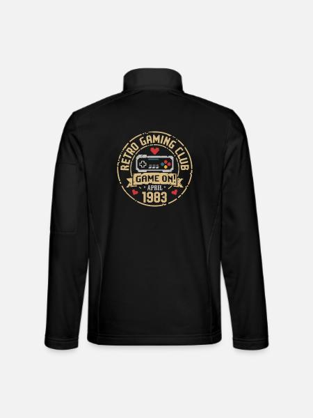 April 1983 Anniversary April 1983 Retro - Unisex Softshell Jacket - black