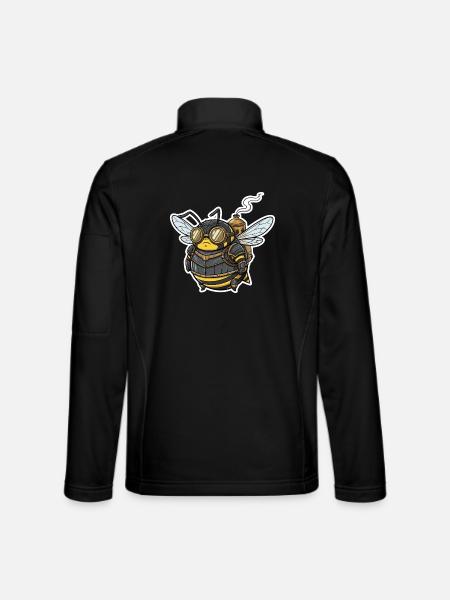 Steampunk Worker Bee Gepanzerte Brille - Unisex Softshelljacke - Schwarz - Hinten