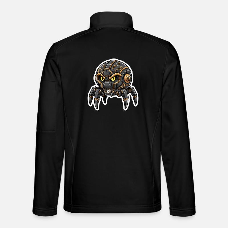 Steampunk Schwarze Uhrmacher-Spinnen-Wächter - Unisex Softshelljacke - Schwarz