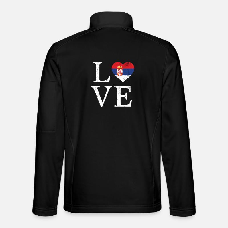 Avec amour la Serbie - Veste en tissu softshell Unisexe - noir