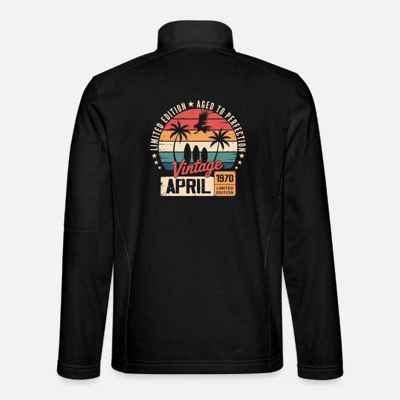1970 April Birthday Legend April 1970 - Unisex Softshell Jacket - black