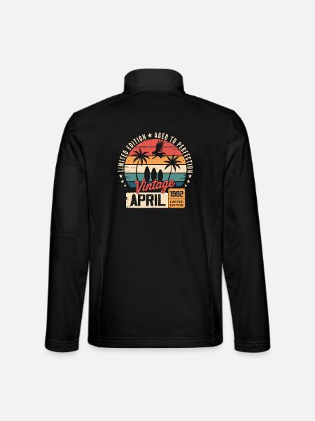 1982 April Birthday Legend April 1982 - Unisex Softshell Jacket - black