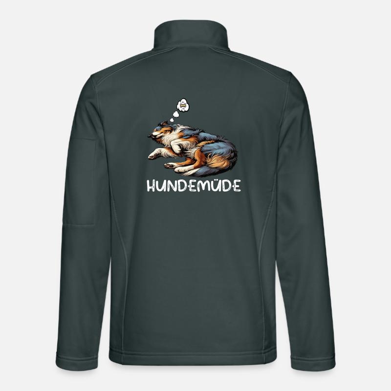 Hundemüde Australian Shepherd Aussie Aussiehalter Unisex Softshelljacke