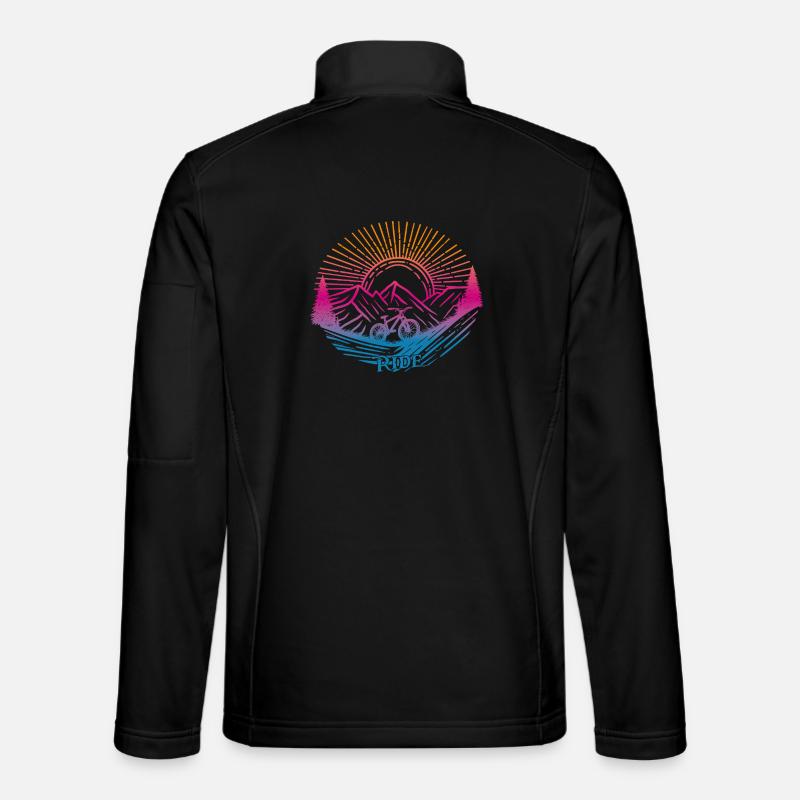 Descente à vélo - Veste en tissu softshell Unisexe - noir