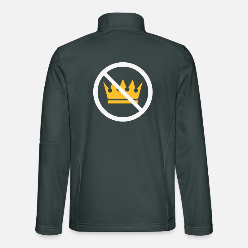 Pas de rois ! (Panneau de protestation / NEG 2C) Veste en tissu softshell Unisexe