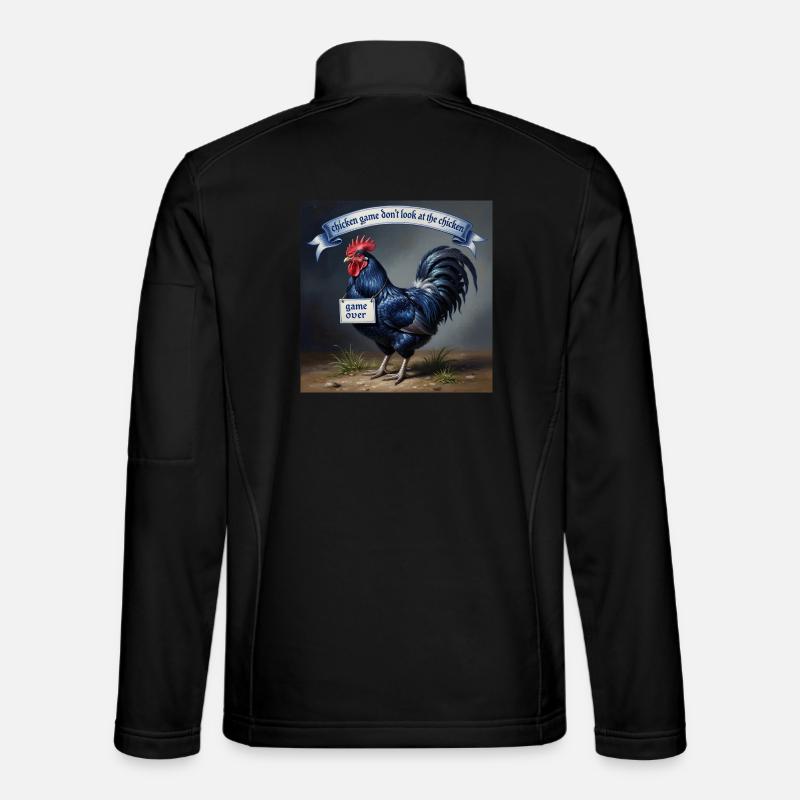 chicken game - Unisex Softshell Jacket - black