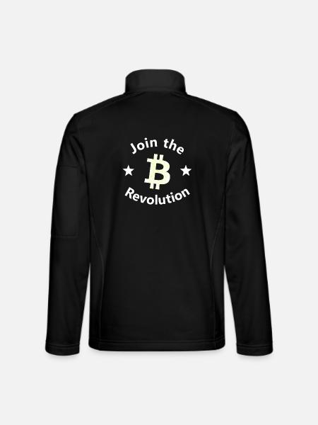 Bitcoin Revolt Circle - Unisex Softshell Jacket - black