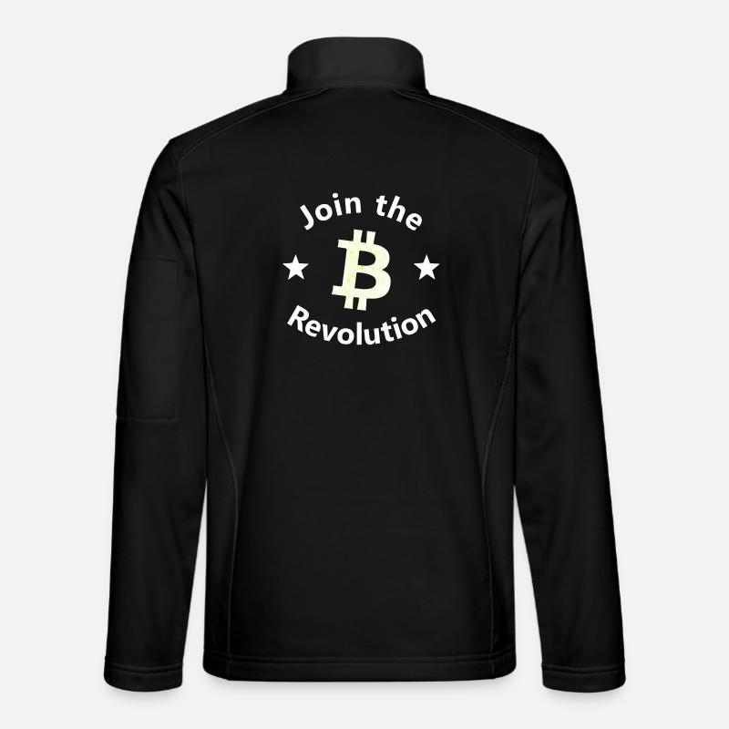 Bitcoin Revolt Circle - Unisex Softshell Jacket - black