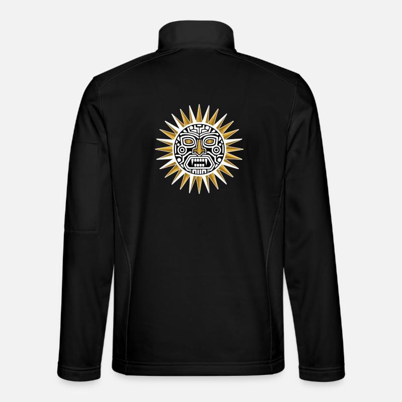 Stammes-Sonne Schwarzes Gold - Unisex Softshelljacke - Schwarz
