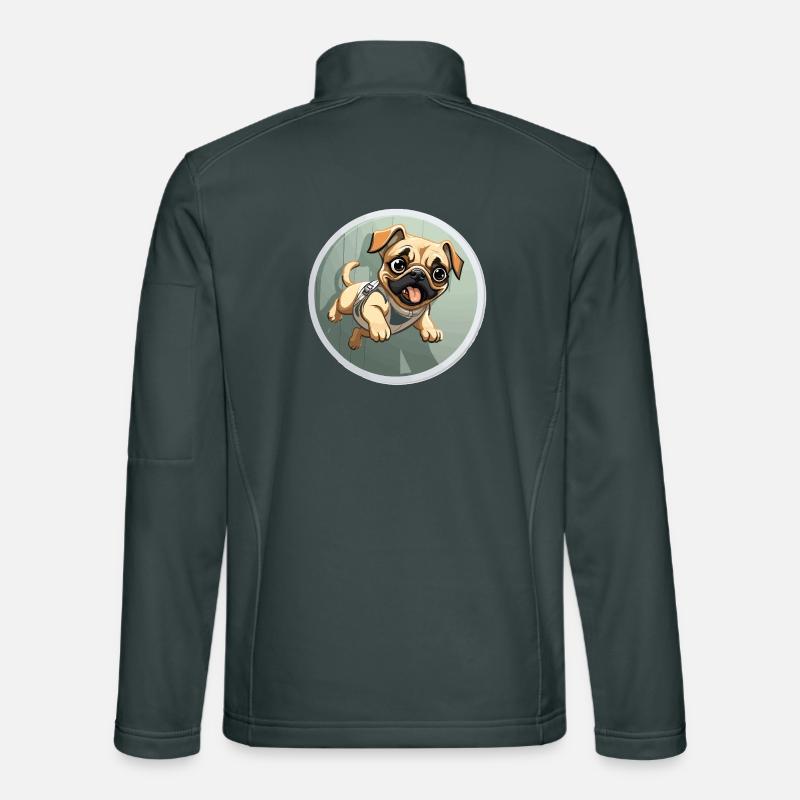Quiekender Pug Sprinter Unisex Softshelljacke