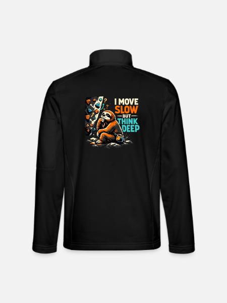 Bloc paresseux - Je me déplace lentement mais je réfléchis profondément - Veste en tissu softshell Unisexe - noir