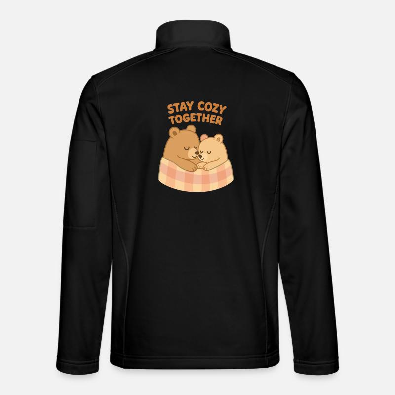 Adorables ours : restez bien au chaud ensemble – Temps de câlins Veste en tissu softshell Unisexe