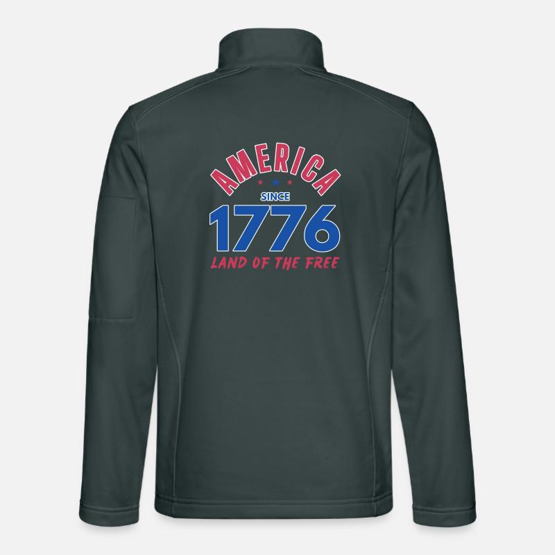 AMERIKA 1776 LAND DER FREIEN Unisex Softshelljacke