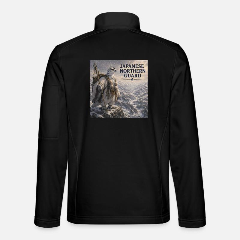 Japanese Raicho Mountain Monk Bird - Unisex Softshell Jacket - black