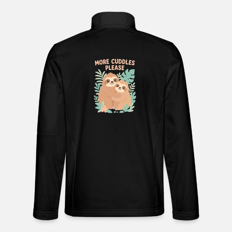 Paresseux mignons : Plus de câlins, s’il vous plaît dessinez Veste en tissu softshell Unisexe