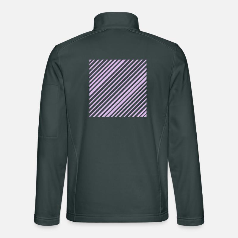 Graphic lines with diagonal stripes L lilac Unisex Softshell Jacket