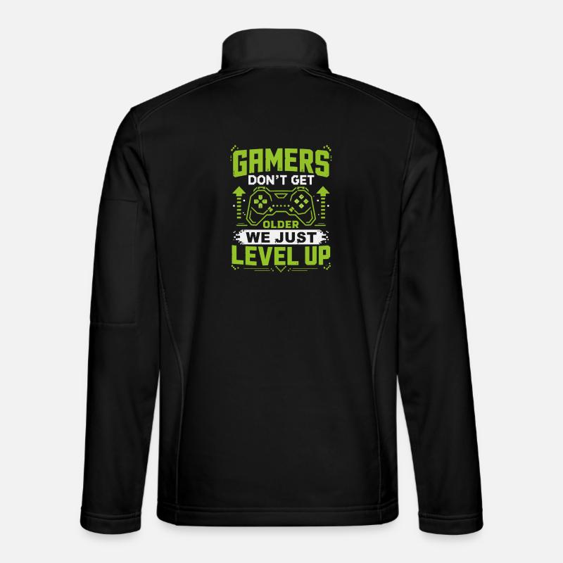 Gamer Spruch Level Up Neon Unisex Softshelljacke
