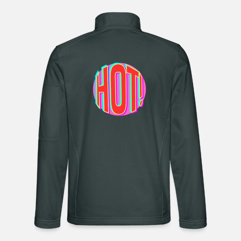 Neon Hot Retro Lettering Unisex Softshell Jacket