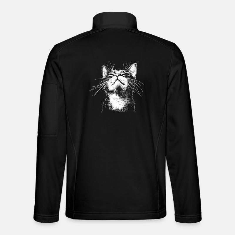 Drôle de Chat - Veste en tissu softshell Unisexe - noir