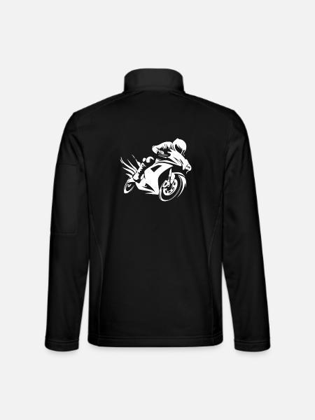Motorcycle Motorcycle Rider - Unisex Softshell Jacket - black - Back