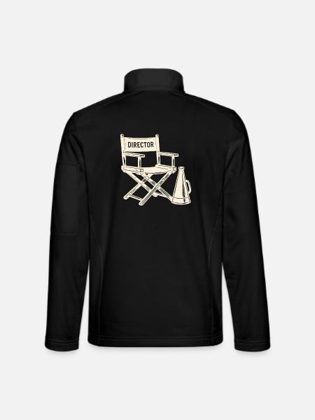 Director Regisseur Regiestuhl für Kinofans - Unisex Softshelljacke - Schwarz - Hinten