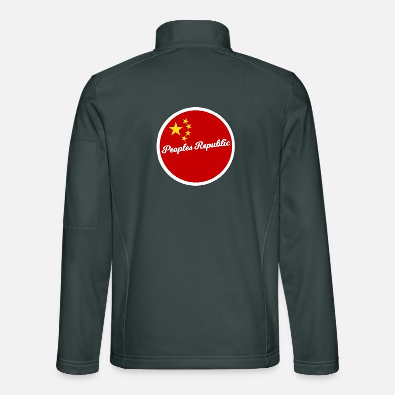 Red Circle China with Stars Unisex Softshell Jacket
