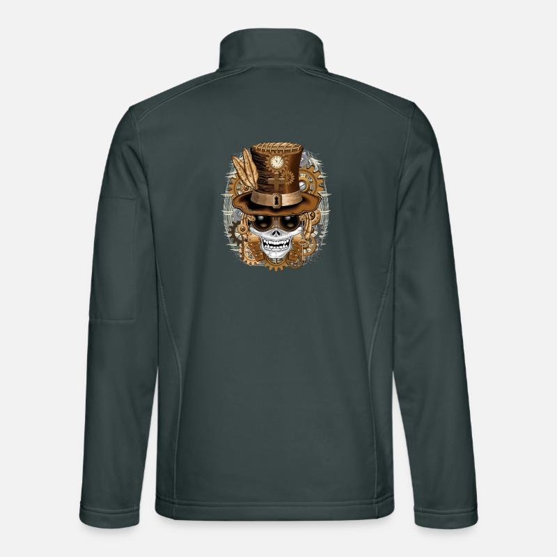 Vaudou steampunk Skull Veste en tissu softshell Unisexe