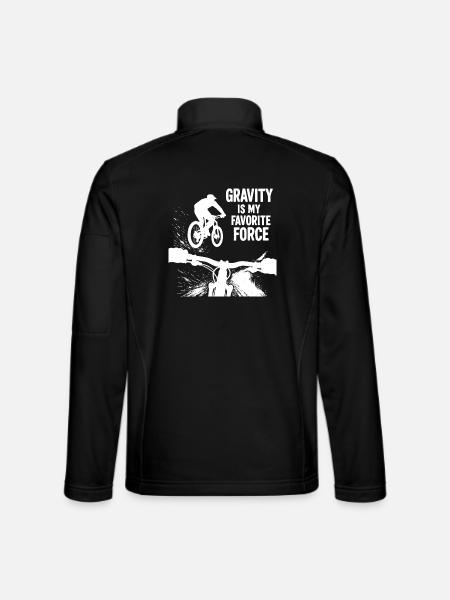 La gravité est mon design préféré de VTT Force - Veste en tissu softshell Unisexe - noir - Dos
