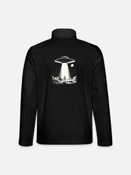 UFO landing at Mondsee - Unisex Softshell Jacket - black