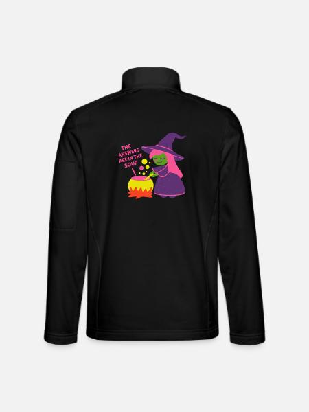 Les réponses sont dans la soupe - Veste en tissu softshell Unisexe - noir - Dos