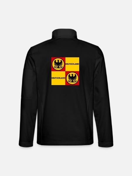 Deutschland Quadrat Wappen - Unisex Softshelljacke - Schwarz