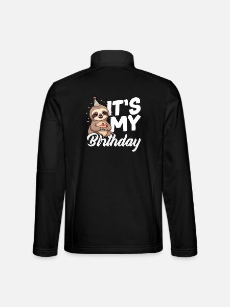 funny sloth gift - Unisex Softshell Jacket - black