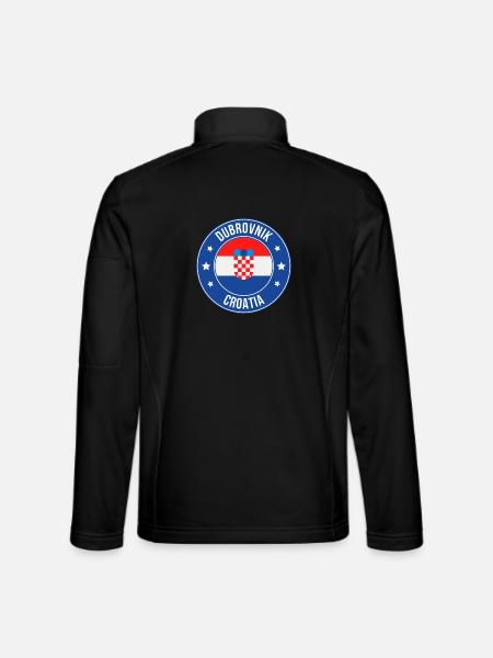Insigne rond du blason de Dubrovnik - Veste en tissu softshell Unisexe - noir - Dos