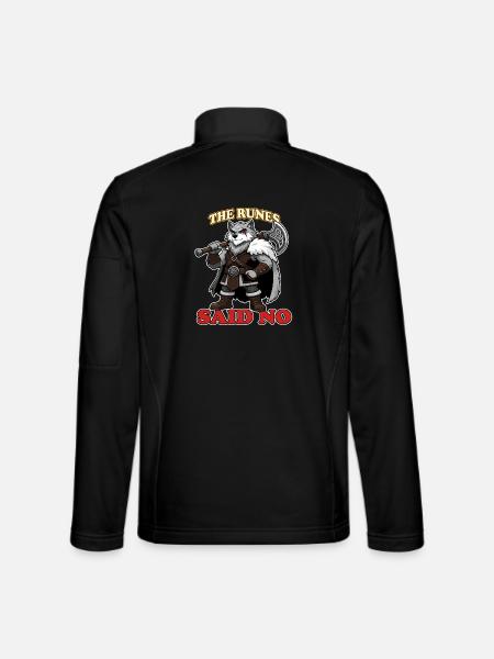 Les runes disaient pas de mascotte viking loup nordique drôle - Veste en tissu softshell Unisexe - noir - Dos