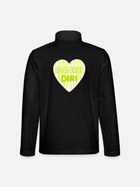 Danke Dir Herz - Unisex Softshelljacke - Schwarz