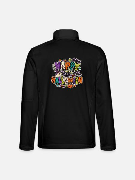 ⚫ Happy Halloween Letters - Unisex Softshelljacke - Schwarz